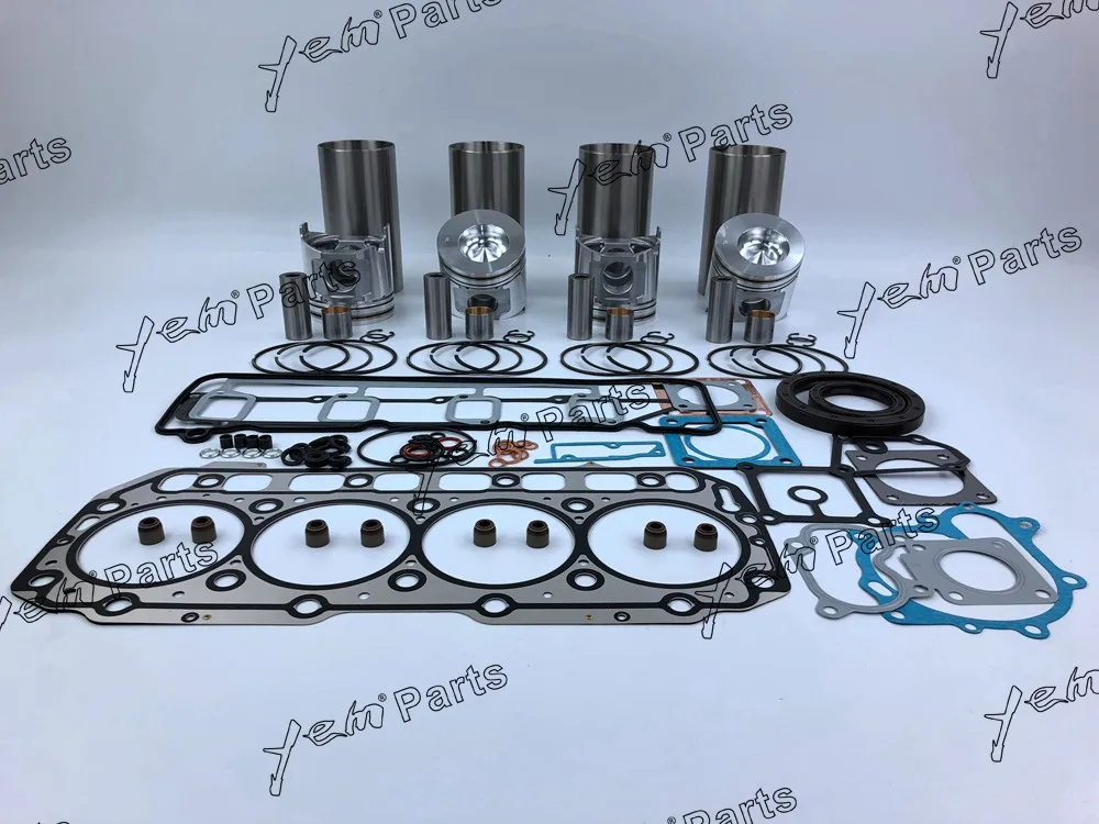 Для Yanmar детали двигателя 4TNE106 поршень + поршневое кольцо гильза цилиндра комплект