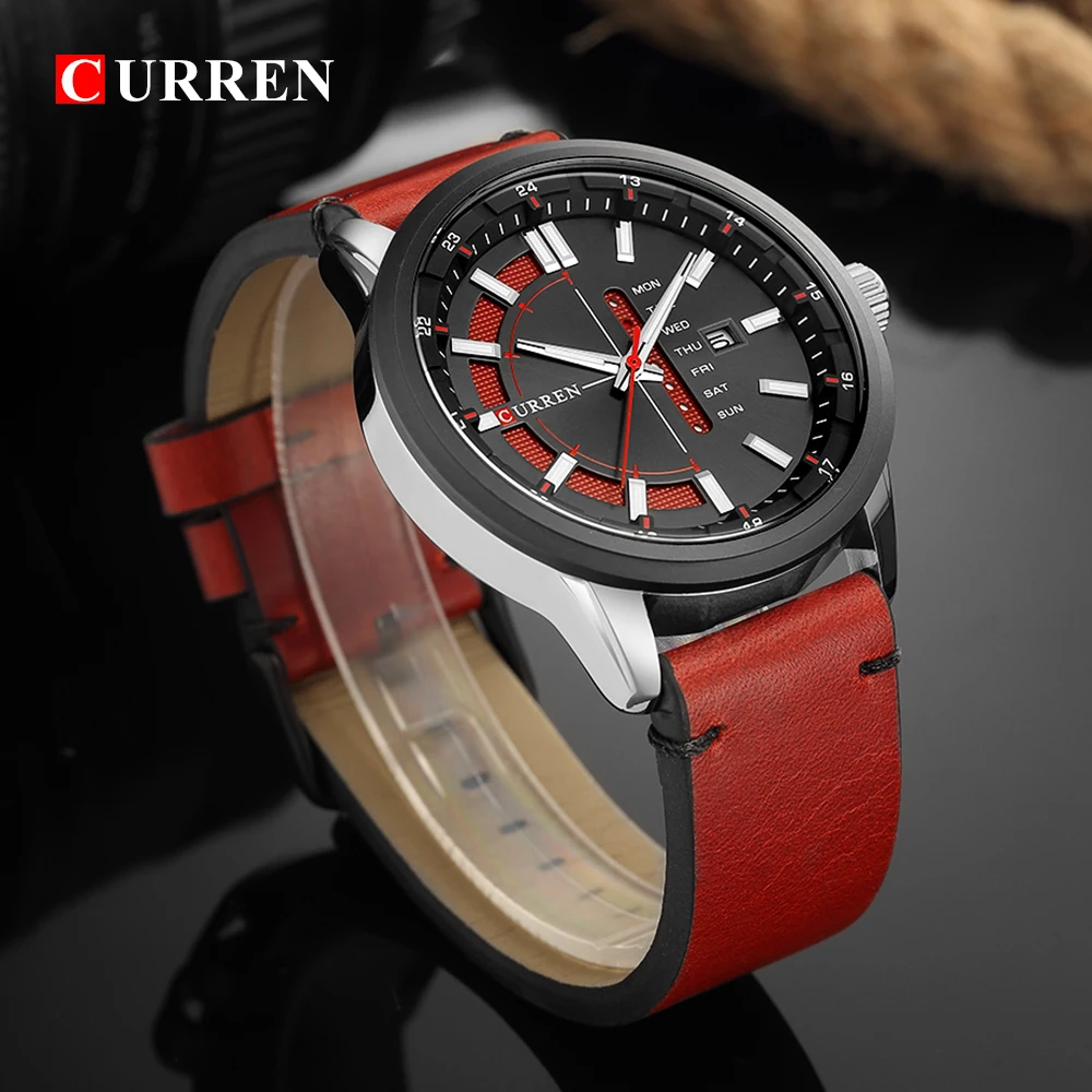 CURREN Mens Watches Top Brand Luxury Casual Sport MIlitary Quartz Watch Leather Strap Waterproof Watch Relogio Masculino
CURREN Mens Watches Top Brand Luxury Casual Sport MIlitary Quartz Watch Leather Strap Waterproof Watch Relogio Masculino