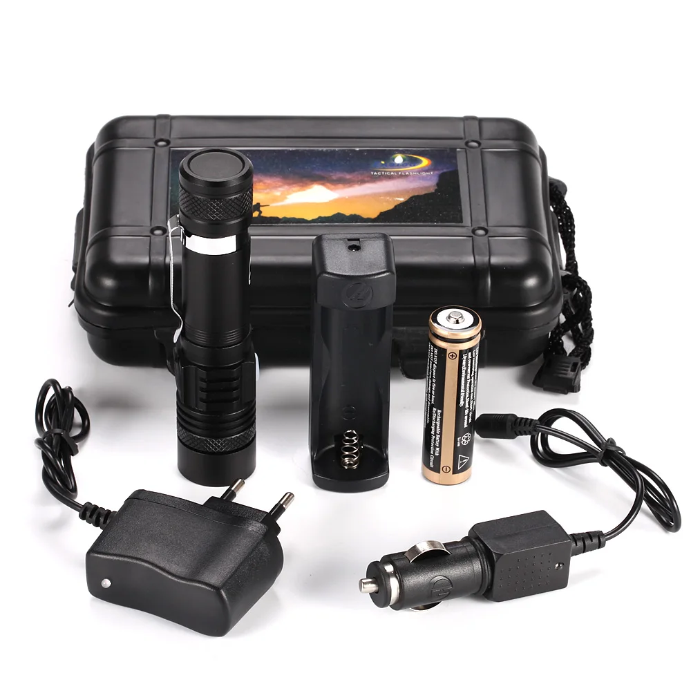 New USB 18650 Rechargeable Aluminum Alloy Adjustable Focus LED Flashlight Portable LED Tactical torch & Battery charger
New USB 18650 Rechargeable Aluminum Alloy Adjustable Focus LED Flashlight Portable LED Tactical torch & Battery charger
