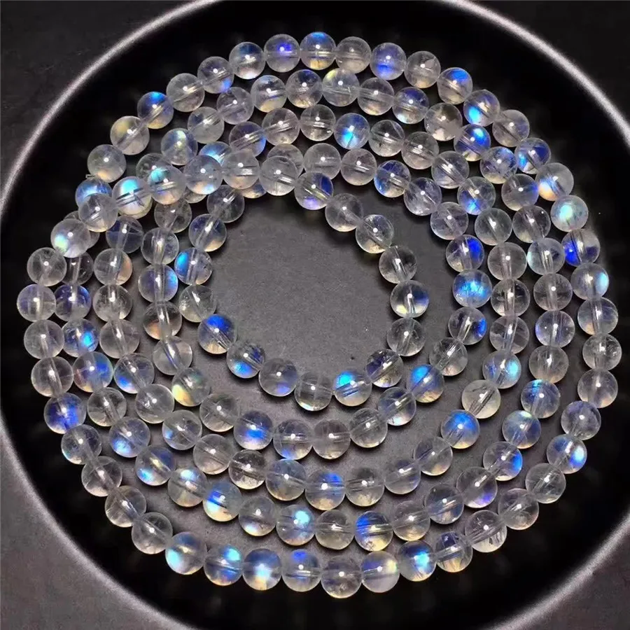 5mm Natural Moonstone Bracelets Women Lady Rainbow Lights Healing Crystal Natural Stone Three Laps Round Bead Bracelet
5mm Natural Moonstone Bracelets Women Lady Rainbow Lights Healing Crystal Natural Stone Three Laps Round Bead Bracelet