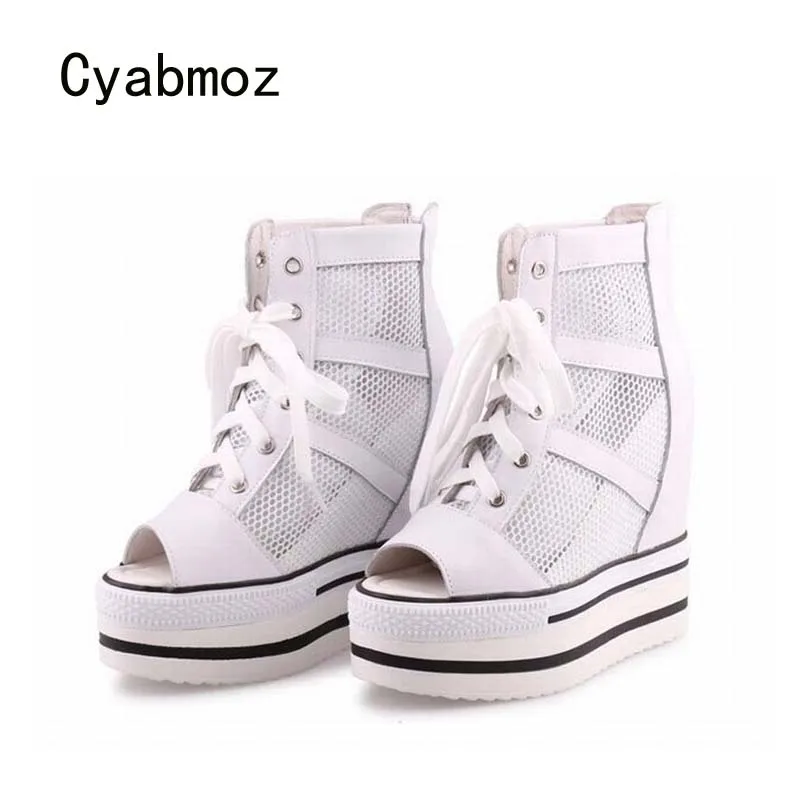 Женские туфли на танкетке Cyabmoz, вечерние туфли на платформе и высоком каблуке, с открытым носком, для тенниса
Женские туфли на танкетке Cyabmoz, вечерние туфли на платформе и высоком каблуке, с открытым носком, для тенниса