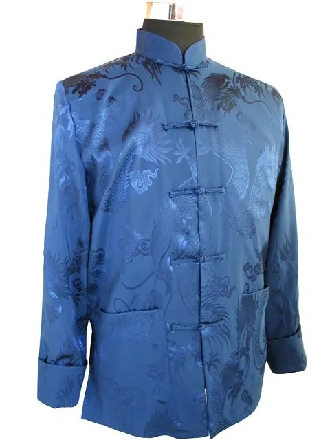 New Arrival Navy Blue Chinese Men's Silk Satin Jacket Coat hombres chaqueta abrigo Garment Dragon Size S M L XL XXL XXXL M1140
New Arrival Navy Blue Chinese Men's Silk Satin Jacket Coat hombres chaqueta abrigo Garment Dragon Size S M L XL XXL XXXL M1140