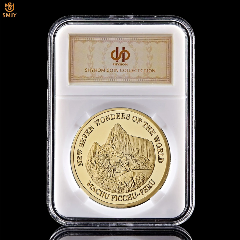 2007 New World Seven Wonders Peru Cusco Machu Picchu Inca Empire Gold Plated Novelty Token Souvenir Coin Collection W/PCB Holder
2007 New World Seven Wonders Peru Cusco Machu Picchu Inca Empire Gold Plated Novelty Token Souvenir Coin Collection W/PCB Holder