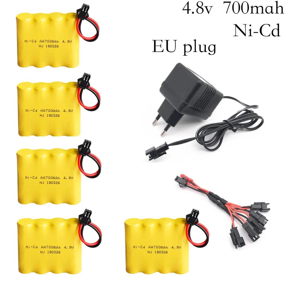 4.8V 700mAh Ni-Cd Battery With 5 in 1 Charger For Remote Control Toys Lighting Electric Tool AA Group RC TOYS Battery Group 4.8v
4.8V 700mAh Ni-Cd Battery With 5 in 1 Charger For Remote Control Toys Lighting Electric Tool AA Group RC TOYS Battery Group 4.8v