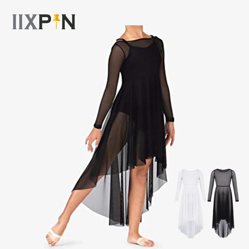 IIXPIN Girls Ballet Dress Mesh Long Sleeve Dance Dress High-low Hem Dress for Girl Celebration Spirit Praise Lyrical Dance Dress
IIXPIN Girls Ballet Dress Mesh Long Sleeve Dance Dress High-low Hem Dress for Girl Celebration Spirit Praise Lyrical Dance Dress