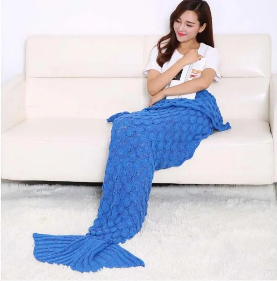 Free PP Kids Adult Fish Scale Mermaid Tail Crocheted Sofa Knit Lapghan Blanket Quilt Rug Mermaid Tail Cosplay Costumes Halloween
Free PP Kids Adult Fish Scale Mermaid Tail Crocheted Sofa Knit Lapghan Blanket Quilt Rug Mermaid Tail Cosplay Costumes Halloween