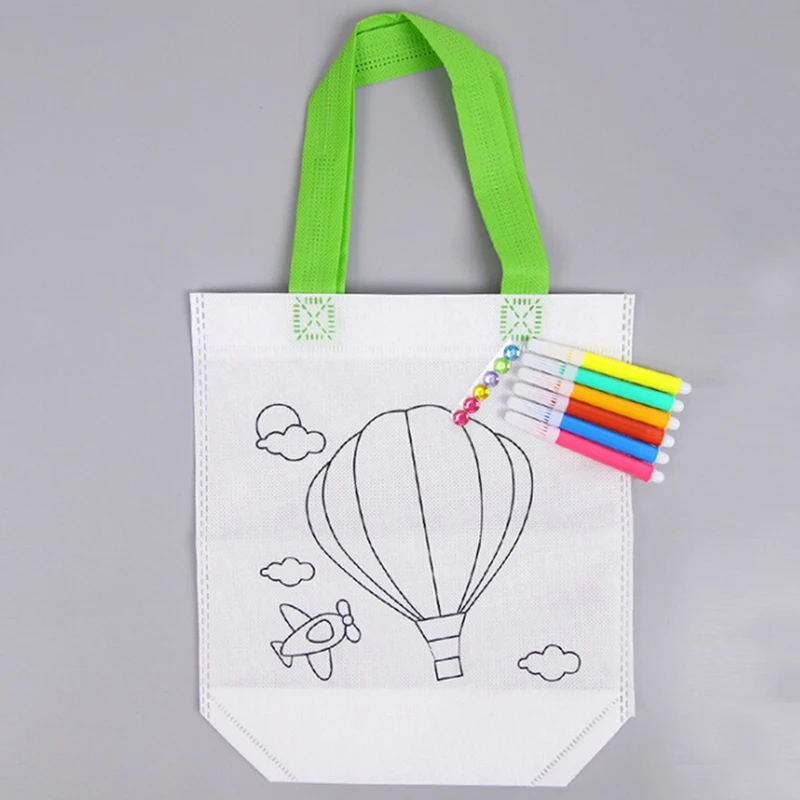 1 комплект детской одежды DIY Рисунок ремесло Цвет сумка для детей обучающие и