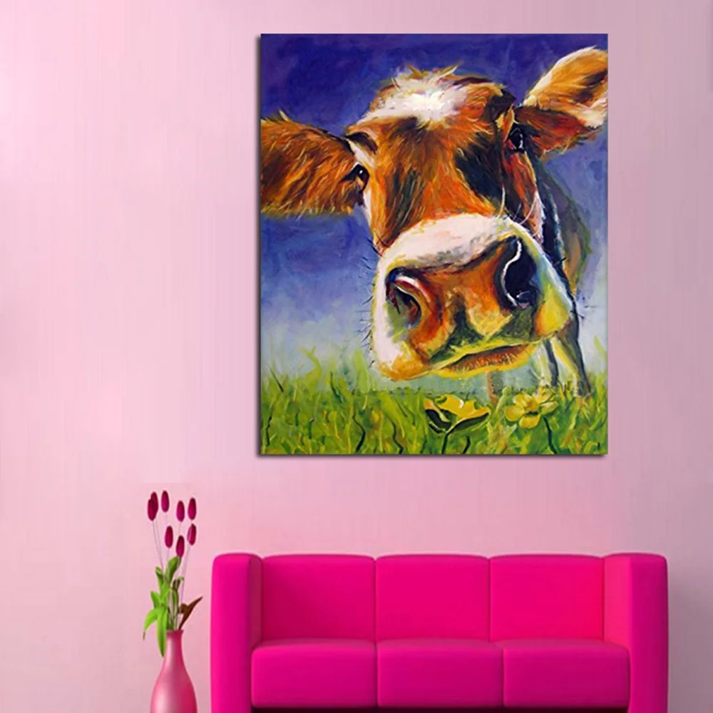 100%Handpainted Oil Painting Canvas Adorable Cow Wall Art Modern Abstract Animal Art Picture on Canvas Home Decor No Frame
100%Handpainted Oil Painting Canvas Adorable Cow Wall Art Modern Abstract Animal Art Picture on Canvas Home Decor No Frame