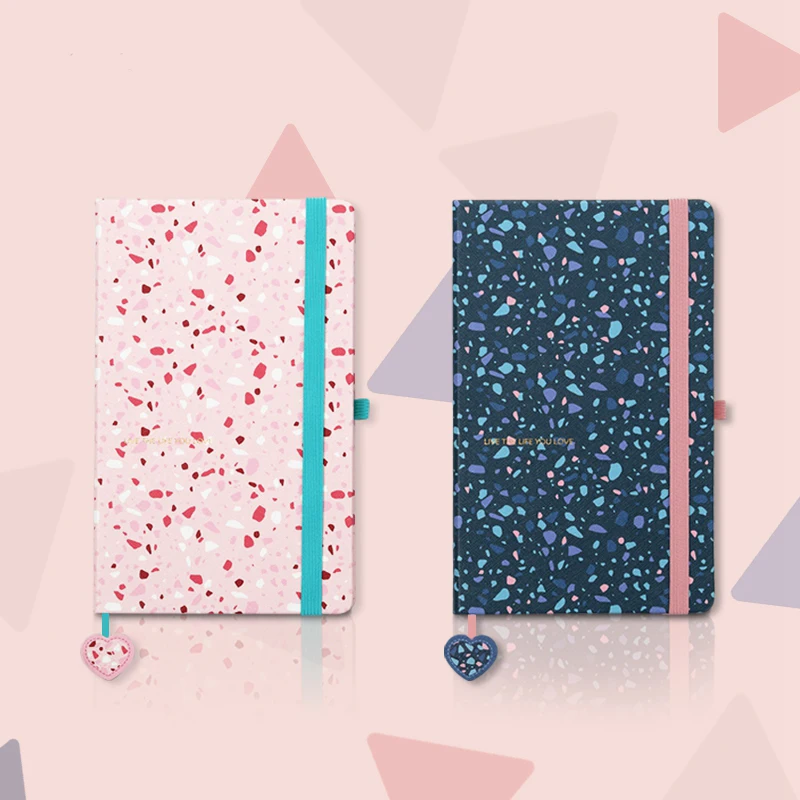 Granite Bandage Dotted Notebook Creative pattern Love bookmarks Dots Diary Travel journal Gift 120 Sheets School Office Notepad |