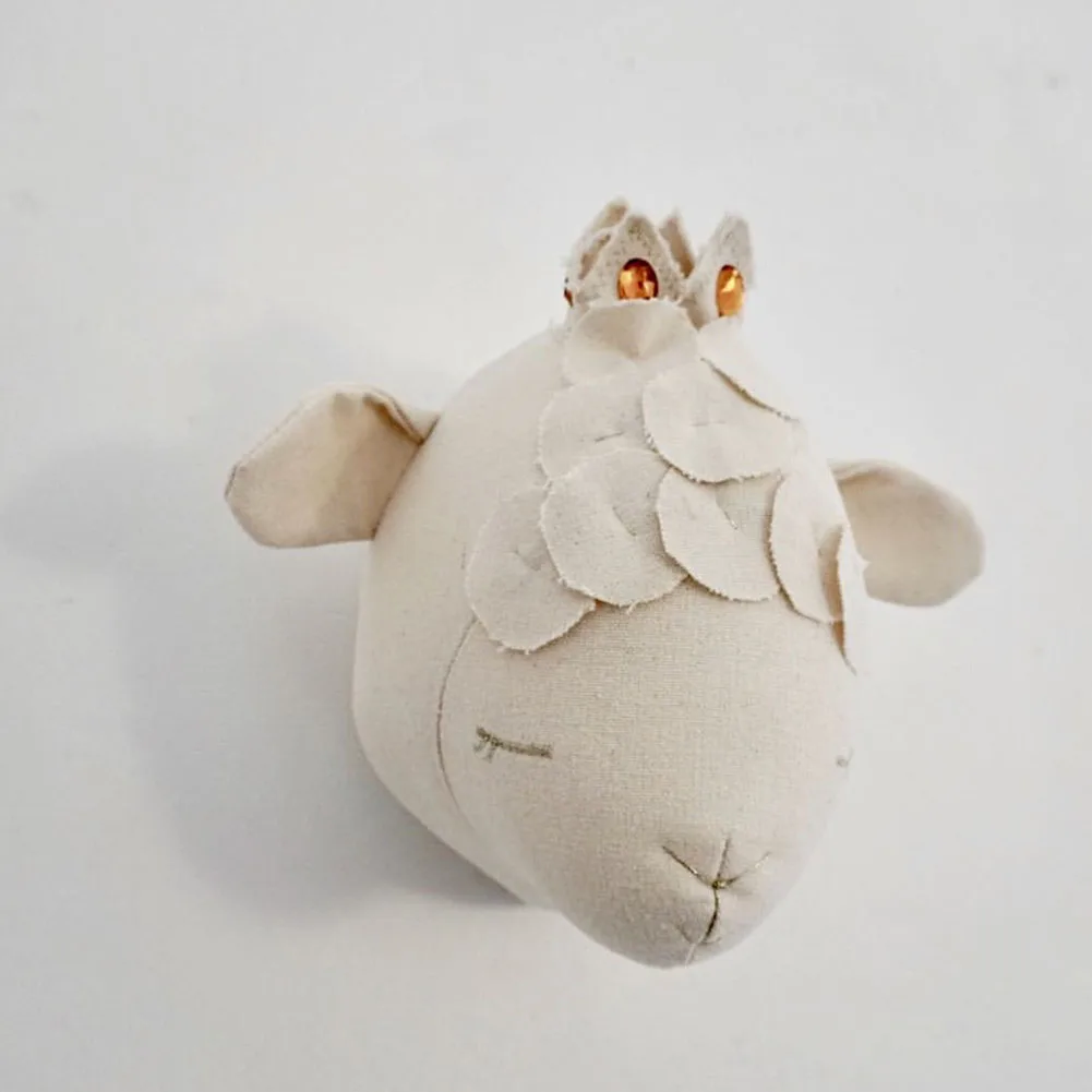 Висячие мягкие художественные работы голова животного 3D овец олень милые