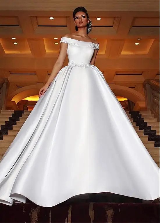 Off The Shoulder Vestido De Noiva Muslim Wedding Dresses Ball Gown Satin Appliques Boho Dubai Arabic Wedding Gown Bridal
Off The Shoulder Vestido De Noiva Muslim Wedding Dresses Ball Gown Satin Appliques Boho Dubai Arabic Wedding Gown Bridal