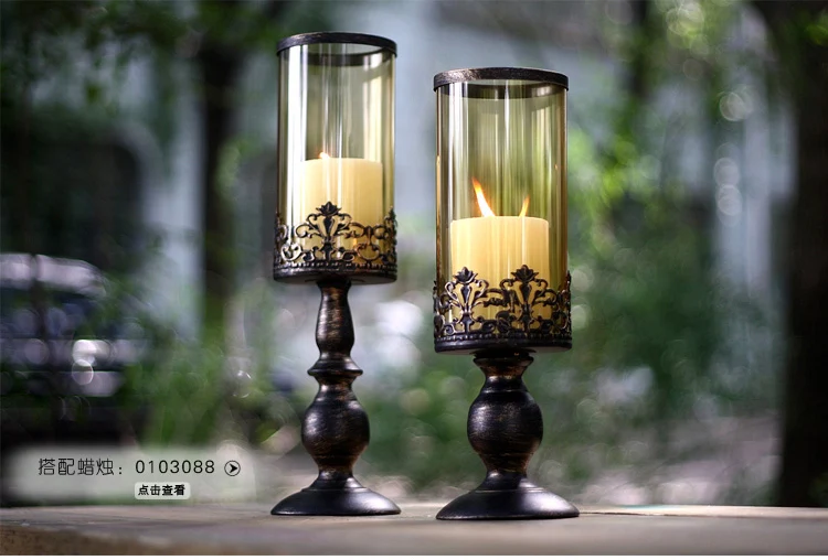 2PCS/set iron metal candle holder set with glass cover pillar candle stand for home holiday decoration gold + black 2090
2PCS/set iron metal candle holder set with glass cover pillar candle stand for home holiday decoration gold + black 2090