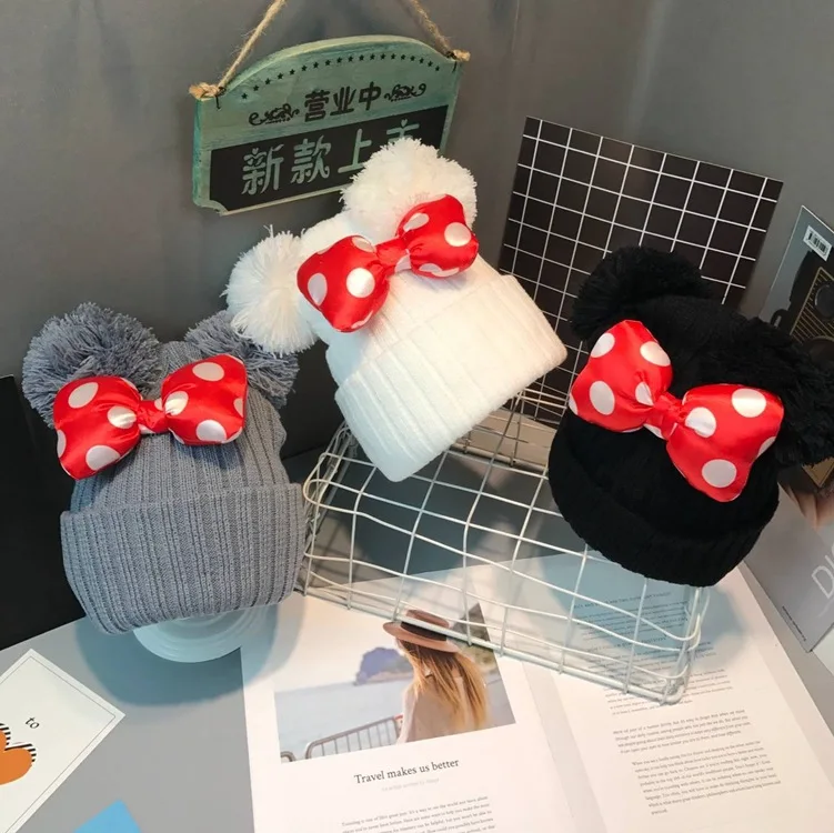 Children's hat Bowknot Knitted hat baby boys and girls Beanie warm Cartoon Double Pompom Cap
Children's hat Bowknot Knitted hat baby boys and girls Beanie warm Cartoon Double Pompom Cap