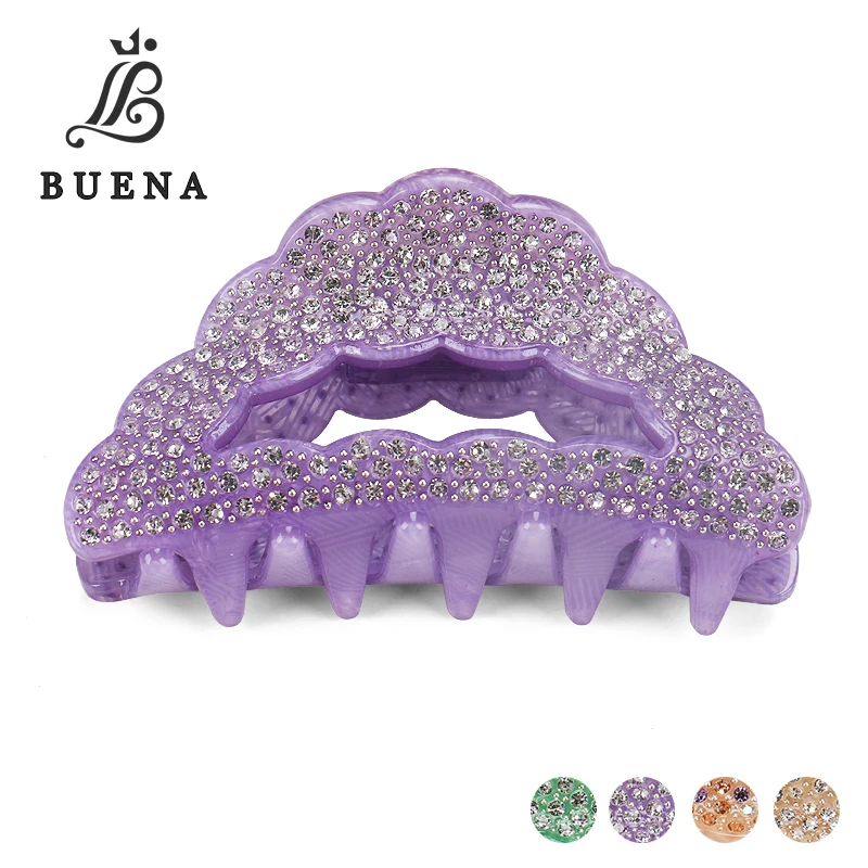 Buena New Fashion Hollow Hair Clamp Acrylic Hair Claw Clips Austria Rhinestone Women Hair Accessories
Buena New Fashion Hollow Hair Clamp Acrylic Hair Claw Clips Austria Rhinestone Women Hair Accessories