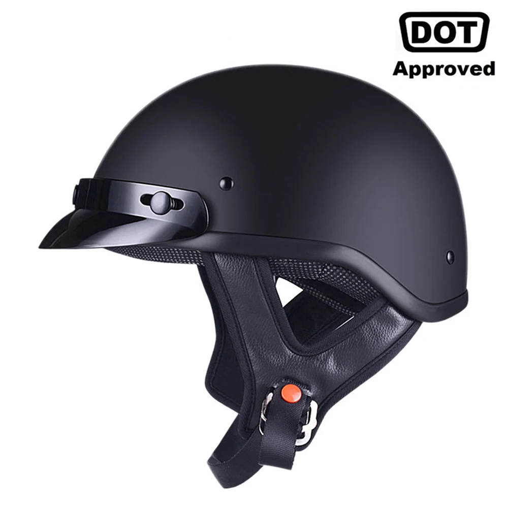 

Мотоциклетный шлем AMZ в горошек, полулицевой шлем в стиле ретро, винтажный козырек для езды на мотоцикле или велосипеде