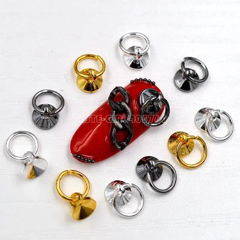 40pcs 3 Colors Gold Black Silver Doorknots Jump Ring Round Cap Cover Metal Nail Art Studs Decorations Manicure DIY TIPS
40pcs 3 Colors Gold Black Silver Doorknots Jump Ring Round Cap Cover Metal Nail Art Studs Decorations Manicure DIY TIPS