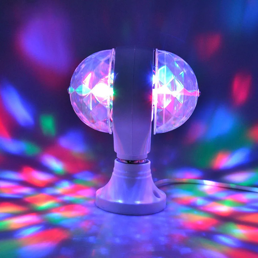 E27 3W Colorful Auto Rotating RGB LED Stage Light Magic double Balls Xmas Party Effect Light KTV Bar DJ party disco effect Light
E27 3W Colorful Auto Rotating RGB LED Stage Light Magic double Balls Xmas Party Effect Light KTV Bar DJ party disco effect Light