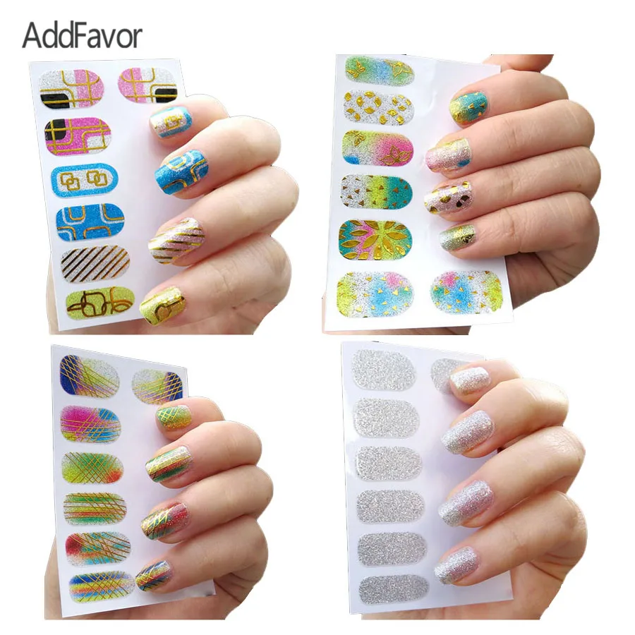 AddFavor Бронзирующая наклейка для ногтей макияж Лак Блеск 3D DIY гель Наклейка с мини