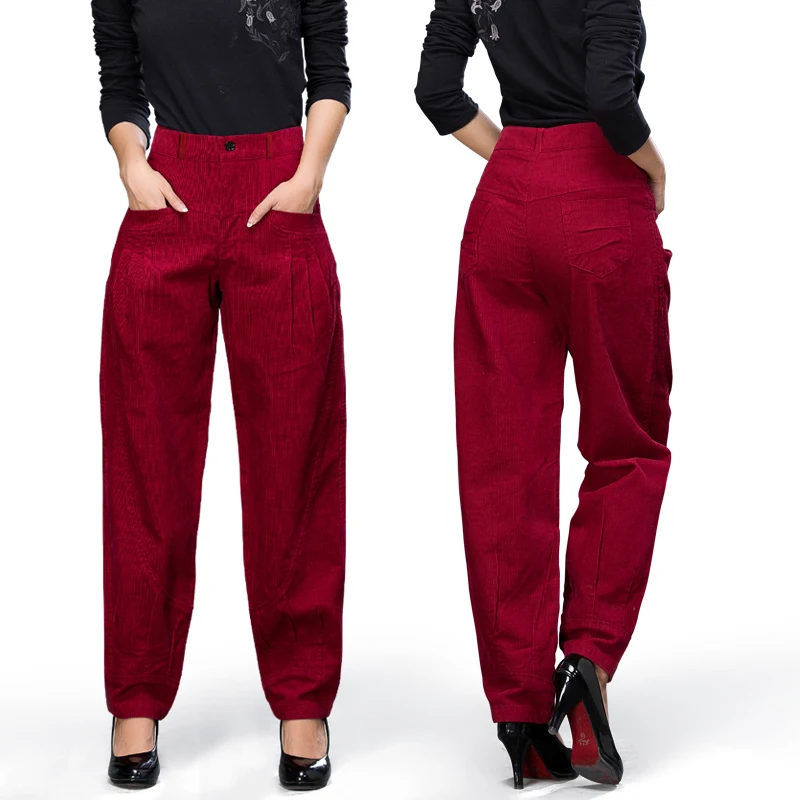 Hot autumn and winter new high waist large size harem pants cotton corduroy pants fashion casual cashmere trousers
Hot autumn and winter new high waist large size harem pants cotton corduroy pants fashion casual cashmere trousers