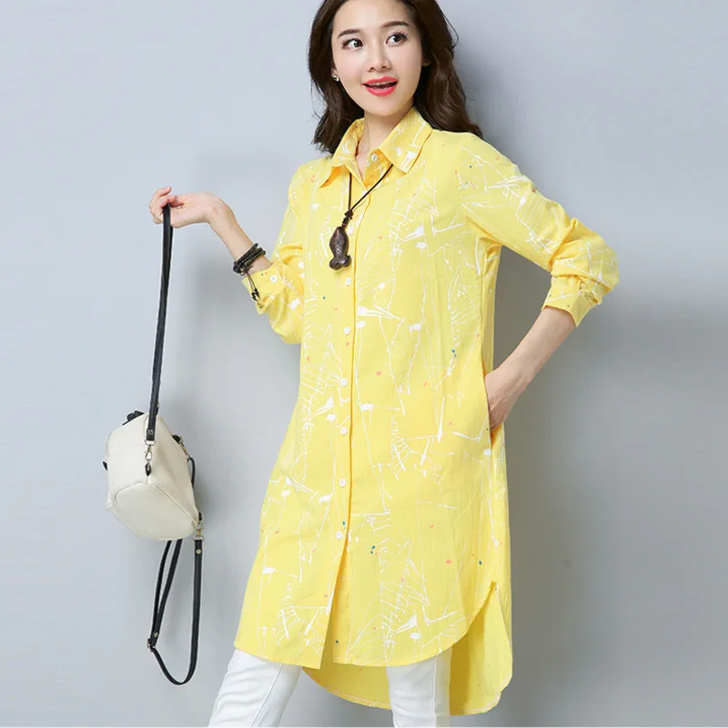 #2902 Spring X-Long Shirts For Women Plus Size 3XL Tie Dye Printed Elegant Loose Vintage Asymmetrical Shirt Female Candy Color
#2902 Spring X-Long Shirts For Women Plus Size 3XL Tie Dye Printed Elegant Loose Vintage Asymmetrical Shirt Female Candy Color