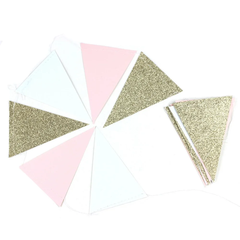 10ft (2.5) Glitter Gold/Pink/White Bunting Pennant Banners Garland for Baby Shower Birthday Party Wedding Summer Backdrop Decors
10ft (2.5) Glitter Gold/Pink/White Bunting Pennant Banners Garland for Baby Shower Birthday Party Wedding Summer Backdrop Decors