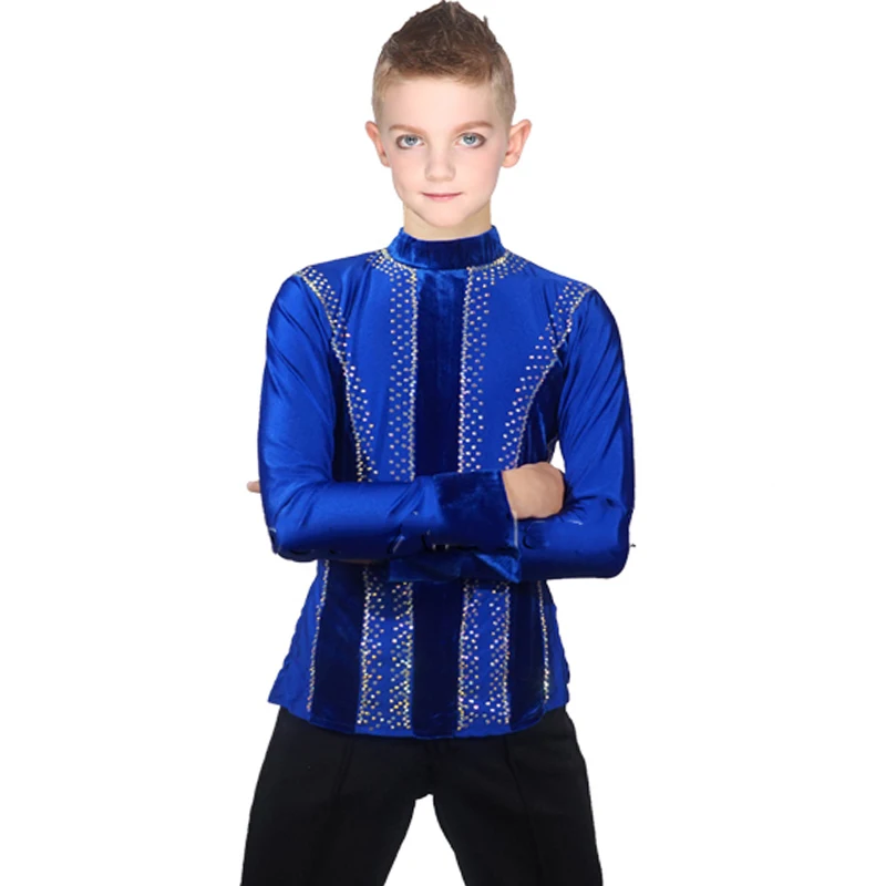 Ballroom Latin Dance Shirts Men Boys Velvet Clothes For Salsa Samba Kids Performance Clothing Competition Latin Dance Top DN1581
Ballroom Latin Dance Shirts Men Boys Velvet Clothes For Salsa Samba Kids Performance Clothing Competition Latin Dance Top DN1581