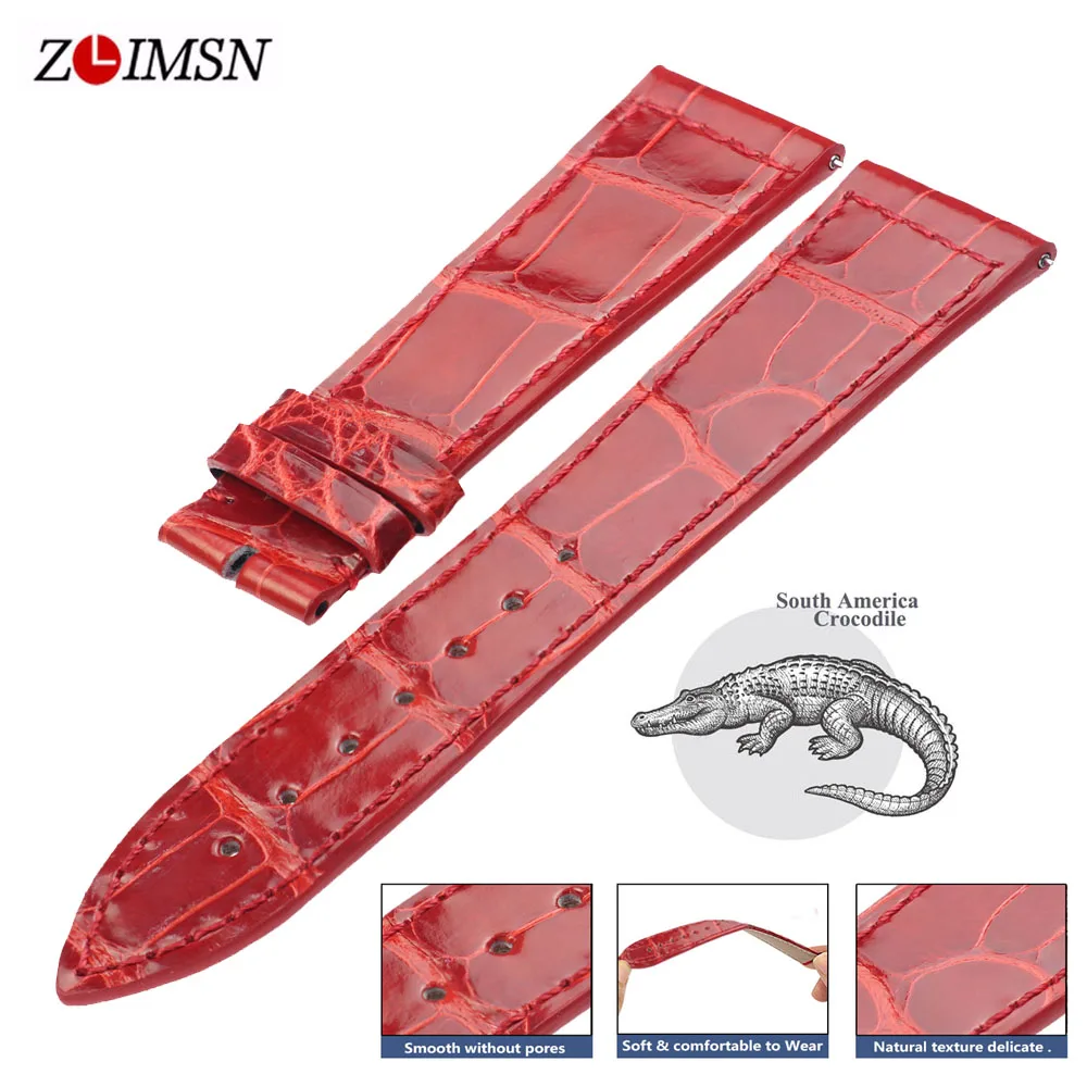 ZLIMSN Fashion Top Luxury Crocodile Watch Band Red For Womens 12mm-26mm South America Alligator Strap For Apple Watch 38mm-42mm
ZLIMSN Fashion Top Luxury Crocodile Watch Band Red For Womens 12mm-26mm South America Alligator Strap For Apple Watch 38mm-42mm