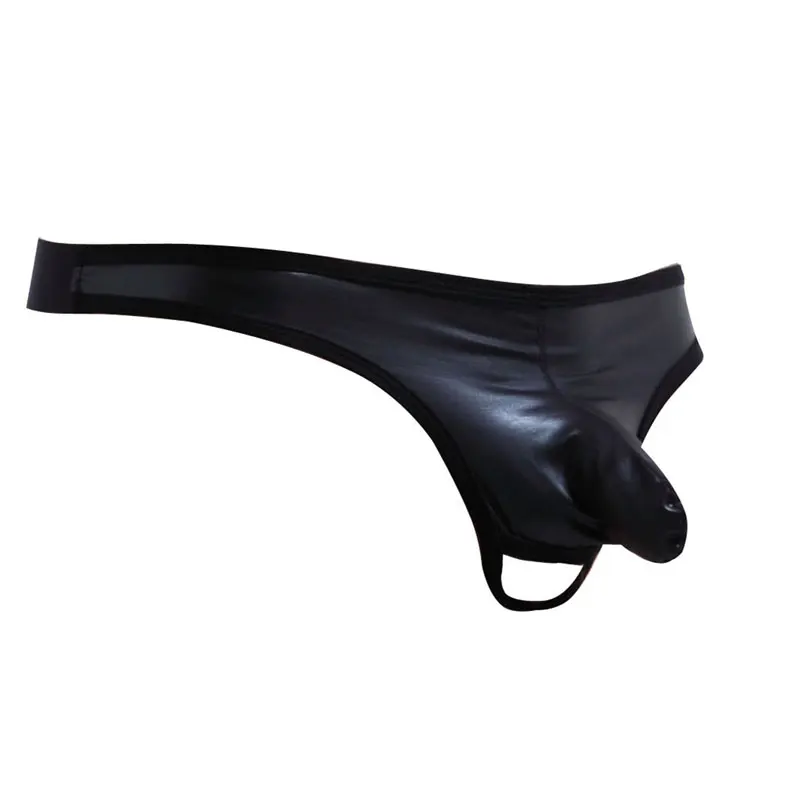 Men Faux Leather Underwear Cock Ring Open Crotch Sexy G-String U Convex Pouch Brief Cockring Gay Low Rise G-string Plus Size F13
Men Faux Leather Underwear Cock Ring Open Crotch Sexy G-String U Convex Pouch Brief Cockring Gay Low Rise G-string Plus Size F13