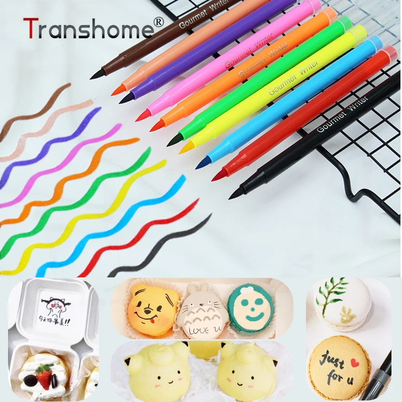 Transhome Food Coloring Pen Edible Coloring Pen Baking Biscuit Fondant Cake Painting Writing Color Pen Cake Decoration Tools
Transhome Food Coloring Pen Edible Coloring Pen Baking Biscuit Fondant Cake Painting Writing Color Pen Cake Decoration Tools