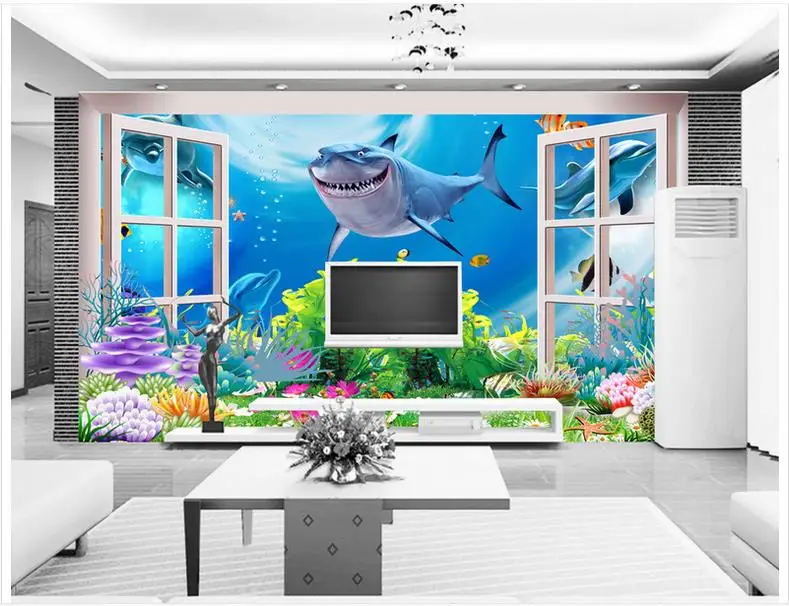 Custom photo wallpaper murals 3D Mediterranean scenery underwater world dream background wall room home decor | Обустройство дома