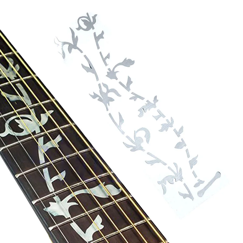 Guitar or Bass Tree Of Life Fretboard Silver Color Inlay Ultra Thin Sticker | Спорт и развлечения