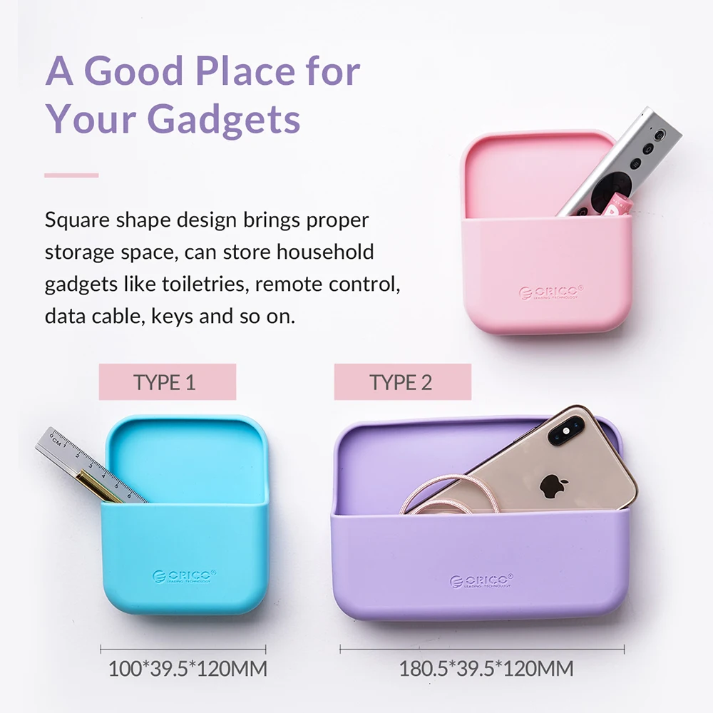 ORICO Wall-mounted Storage Case Bag Colorful Silicone Protective Storage Box Sundries Container For Earphone Data Cable Charger
ORICO Wall-mounted Storage Case Bag Colorful Silicone Protective Storage Box Sundries Container For Earphone Data Cable Charger