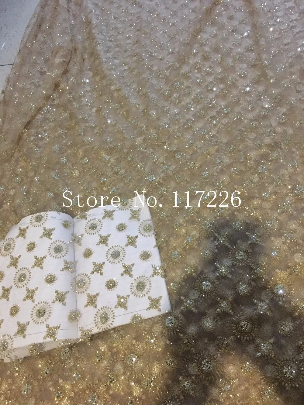 5yards JRB-316 gold glued print glitter african india tulle mesh fabric for sawing/party dress
5yards JRB-316 gold glued print glitter african india tulle mesh fabric for sawing/party dress