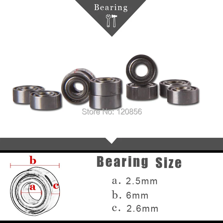 10PCS 2.5x6x2.6mm toys Axle bearing Bearings for RC helicopter boat car drone aricraft Remote control toy parts accessories
10PCS 2.5x6x2.6mm toys Axle bearing Bearings for RC helicopter boat car drone aricraft Remote control toy parts accessories