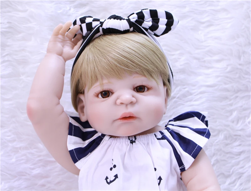 22"55cm full silicone real dolls reborn lifelike newborn girl bebe alive reborn bonecas toys for children gift
22"55cm full silicone real dolls reborn lifelike newborn girl bebe alive reborn bonecas toys for children gift