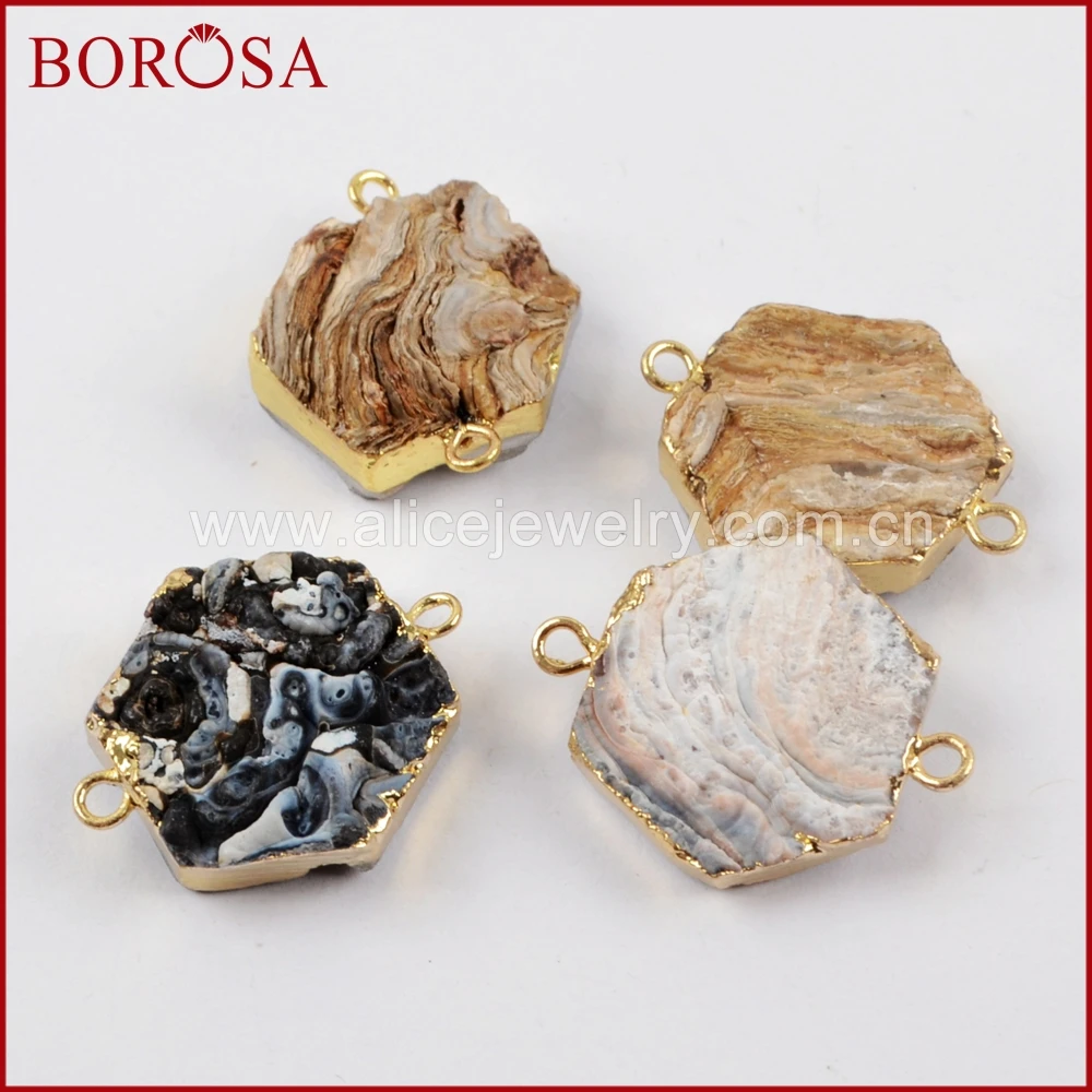 BOROSA 10PCS Fashion Gold Color Hexagon Rainbow Natural Titanium Galaxy Druzy Quartz Connector for Bracelet Jewelry DIY G1618
BOROSA 10PCS Fashion Gold Color Hexagon Rainbow Natural Titanium Galaxy Druzy Quartz Connector for Bracelet Jewelry DIY G1618