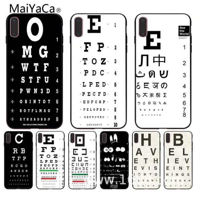 Фото Забавная схема глаз MaiYaCa для iPhone 4S SE 5C 5S 6S 7 8 Plus X XR XS MAX Samsung черный мягкий чехол