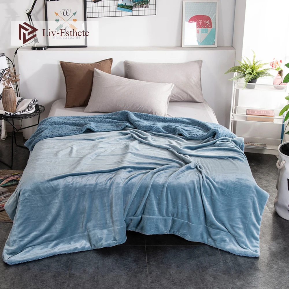 Liv-Esthete BLue Thick Sherpa Throw Blanket Weighted Flannel Fleece Blanket Queen King Adult All Season For Bed Or Couch 1PCS
Liv-Esthete BLue Thick Sherpa Throw Blanket Weighted Flannel Fleece Blanket Queen King Adult All Season For Bed Or Couch 1PCS
