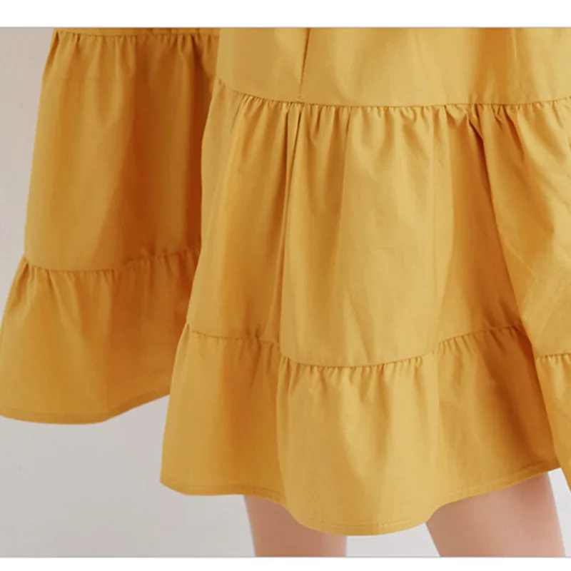Johnature 2021 New Solid Color Patchwork Loose Summer Sweet Dresses O-neck Short Sleeve Ruffles Simple Women Dress
Johnature 2021 New Solid Color Patchwork Loose Summer Sweet Dresses O-neck Short Sleeve Ruffles Simple Women Dress