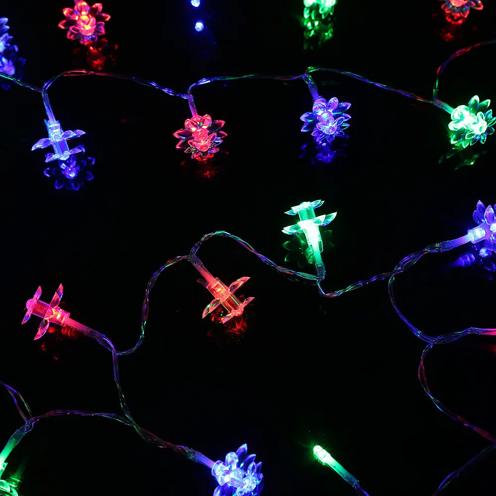 40 Head Led Lotus Flowers Fairy String Garland Light Christmas New year Wedding Holiday Party Luminaria decoration
40 Head Led Lotus Flowers Fairy String Garland Light Christmas New year Wedding Holiday Party Luminaria decoration