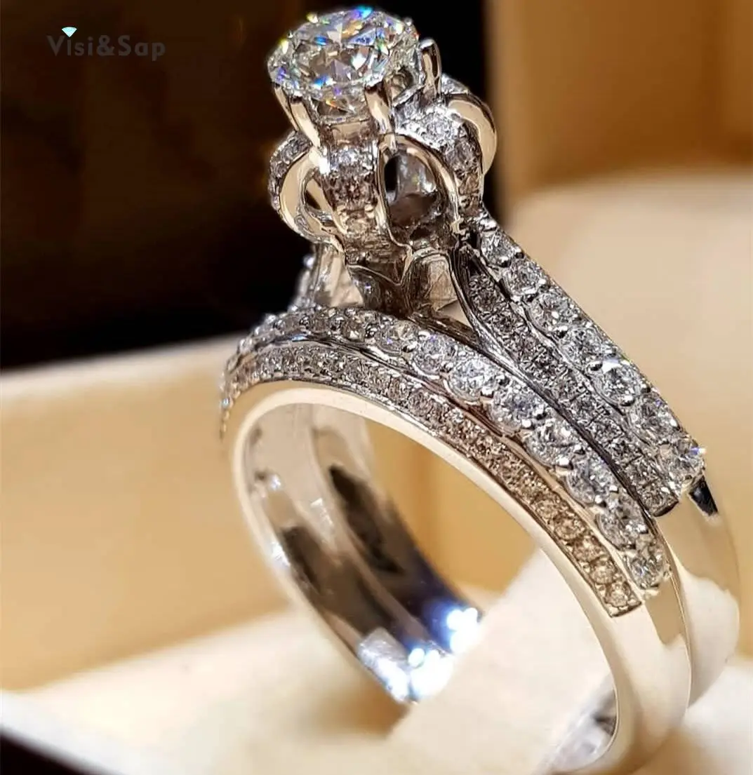 Visisap Icedout Bridal Sets Rings for Women Size 5-12 Dropshipping Wedding Gifts Ring Zircon Inlaid Jewelry Manufacturer B2607 
Visisap Icedout Bridal Sets Rings for Women Size 5-12 Dropshipping Wedding Gifts Ring Zircon Inlaid Jewelry Manufacturer B2607