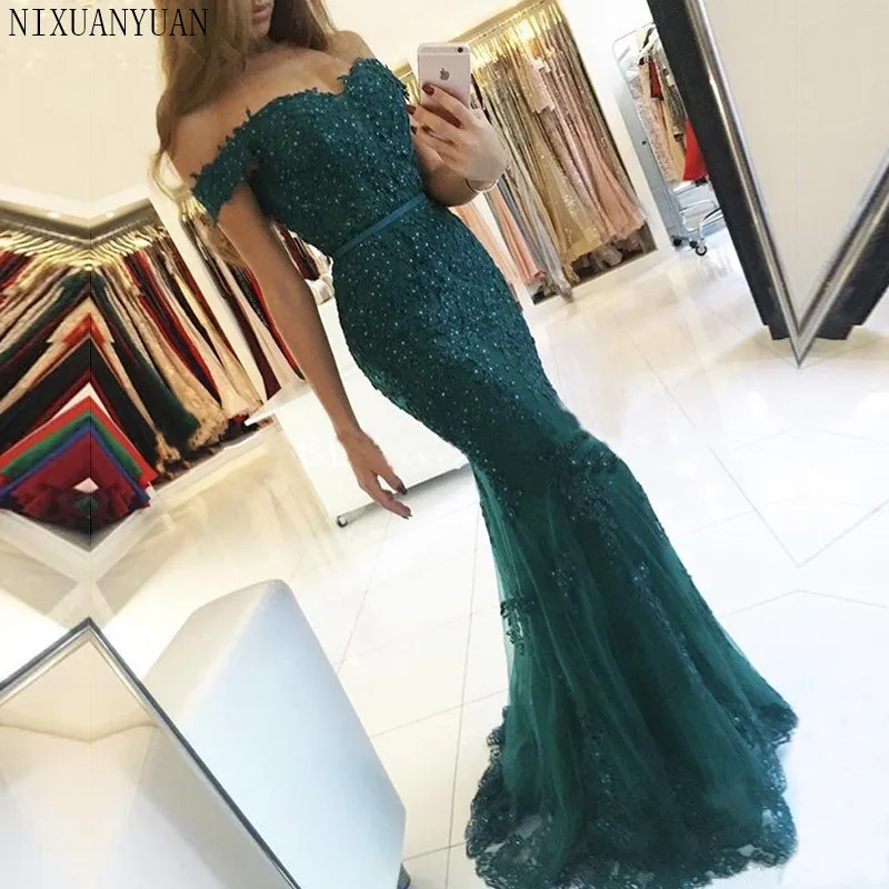 Women Elegant Off The Shoulder Long Dress Mermaid Evening Dress 2018 Lace Robe De Soiree Longue Formal Dress
Women Elegant Off The Shoulder Long Dress Mermaid Evening Dress 2018 Lace Robe De Soiree Longue Formal Dress