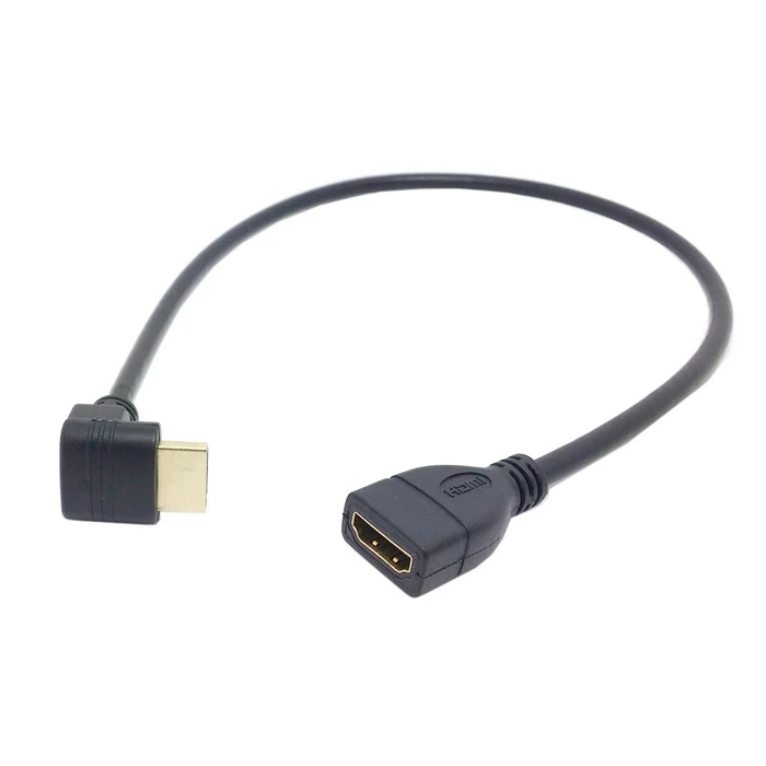 Down Angled 90 Degree Connector HDMI 1.4 with Ethernet & 3D Type A male to A female Extension Cable 0.5m
Down Angled 90 Degree Connector HDMI 1.4 with Ethernet & 3D Type A male to A female Extension Cable 0.5m
