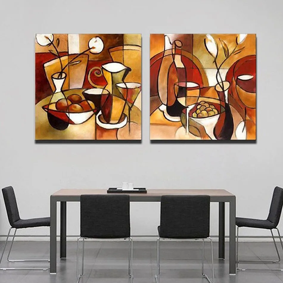 Unframed 2 Panel Handmade Flower Cup Set Abstract Modern Oil Painting On Canvas Home Decor For Kitchen Wall Art Picture
Unframed 2 Panel Handmade Flower Cup Set Abstract Modern Oil Painting On Canvas Home Decor For Kitchen Wall Art Picture