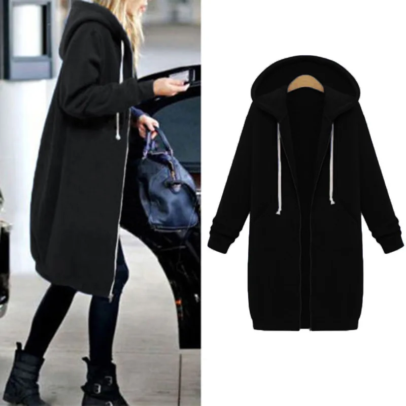 Winter Coat Women Thickening Long Zipper Loose Jackets Harajuku Hoodies With Pockets Drawstring Sweatshirt Manteau Femme Ez*
Winter Coat Women Thickening Long Zipper Loose Jackets Harajuku Hoodies With Pockets Drawstring Sweatshirt Manteau Femme Ez*