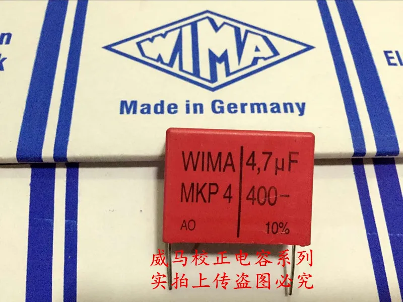 Фото 2020 горячая Распродажа 5 шт/10 шт немецкий конденсатор WIMA MKP4 400V 4 7 мкФ 475 4U7 P: 37 мм
