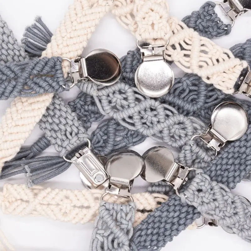 Vintage Simple Crochet Pacifier Clip Baby Cotton Tassel Pacifier Chain for Newborn Teething Soother Chew Toy Dummy Clips
Vintage Simple Crochet Pacifier Clip Baby Cotton Tassel Pacifier Chain for Newborn Teething Soother Chew Toy Dummy Clips
