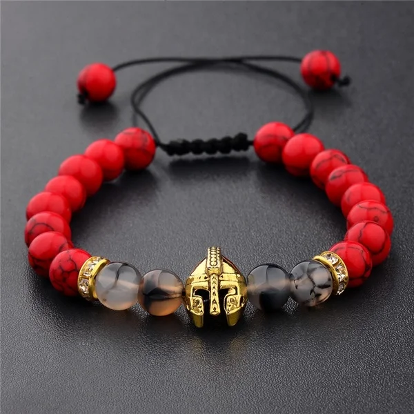 Drop Shipping Roman Knight Spartan Warrior Gladiator Helmet Bracelet Men Stone Bead Bracelet Mala Yoga Elastic Bracelet
Drop Shipping Roman Knight Spartan Warrior Gladiator Helmet Bracelet Men Stone Bead Bracelet Mala Yoga Elastic Bracelet