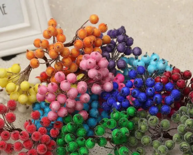 New 20pcs/40head Fake Fruit glass Berries Artificial pomegranate red cherry Bouquet Stamen Christmas Decorative Double heads
New 20pcs/40head Fake Fruit glass Berries Artificial pomegranate red cherry Bouquet Stamen Christmas Decorative Double heads