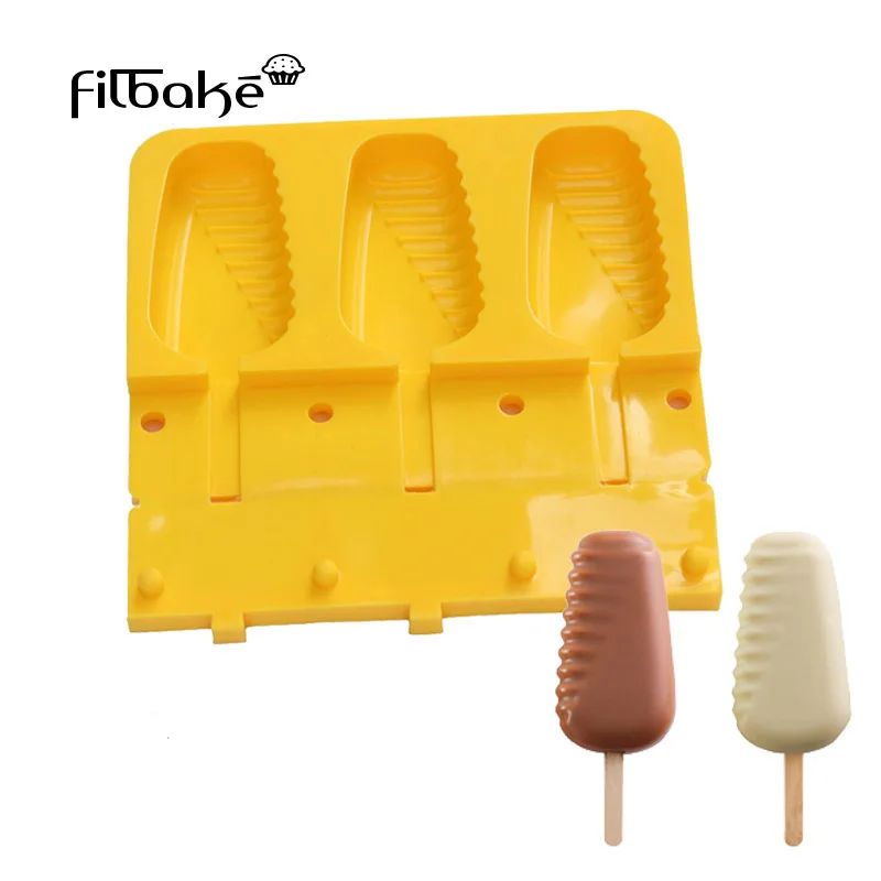 1PCS Silicone Molds 3 Cavities Half Stripe Shaped Fun And Original Ice Cream Mould With 20CS Stick Cake Decorating Moulds
1PCS Silicone Molds 3 Cavities Half Stripe Shaped Fun And Original Ice Cream Mould With 20CS Stick Cake Decorating Moulds